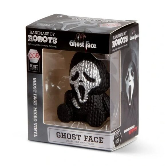 Handmade by Robots - Ghost Face #008 (1.75" Micro Vinyl Figure) Metallic Silver - Picture 1 of 5